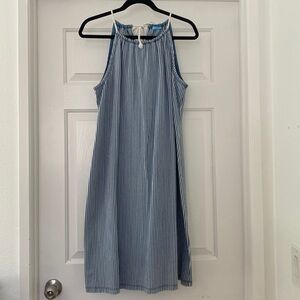 J. McLaughlin white and blue dress